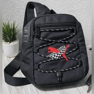 PUMA Sling Backpack crossbody small messenger bag black unisex one size